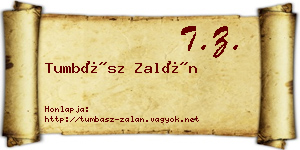 Tumbász Zalán névjegykártya