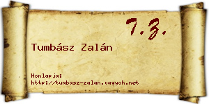 Tumbász Zalán névjegykártya