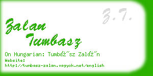 zalan tumbasz business card